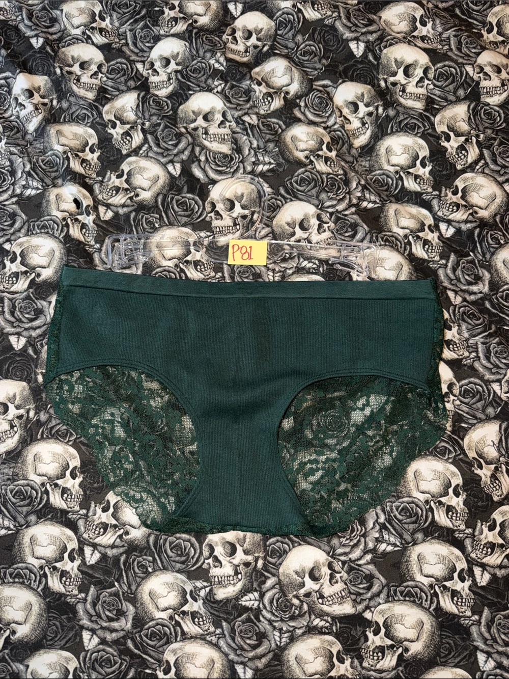 Women's victoria’s Secret Emerald Green Lace-Panel Hipster Briefs P81
